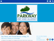 Tablet Screenshot of parkwayentandallergy.com